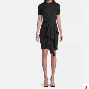 Rachel Parcell Asymmetrical Black Dress